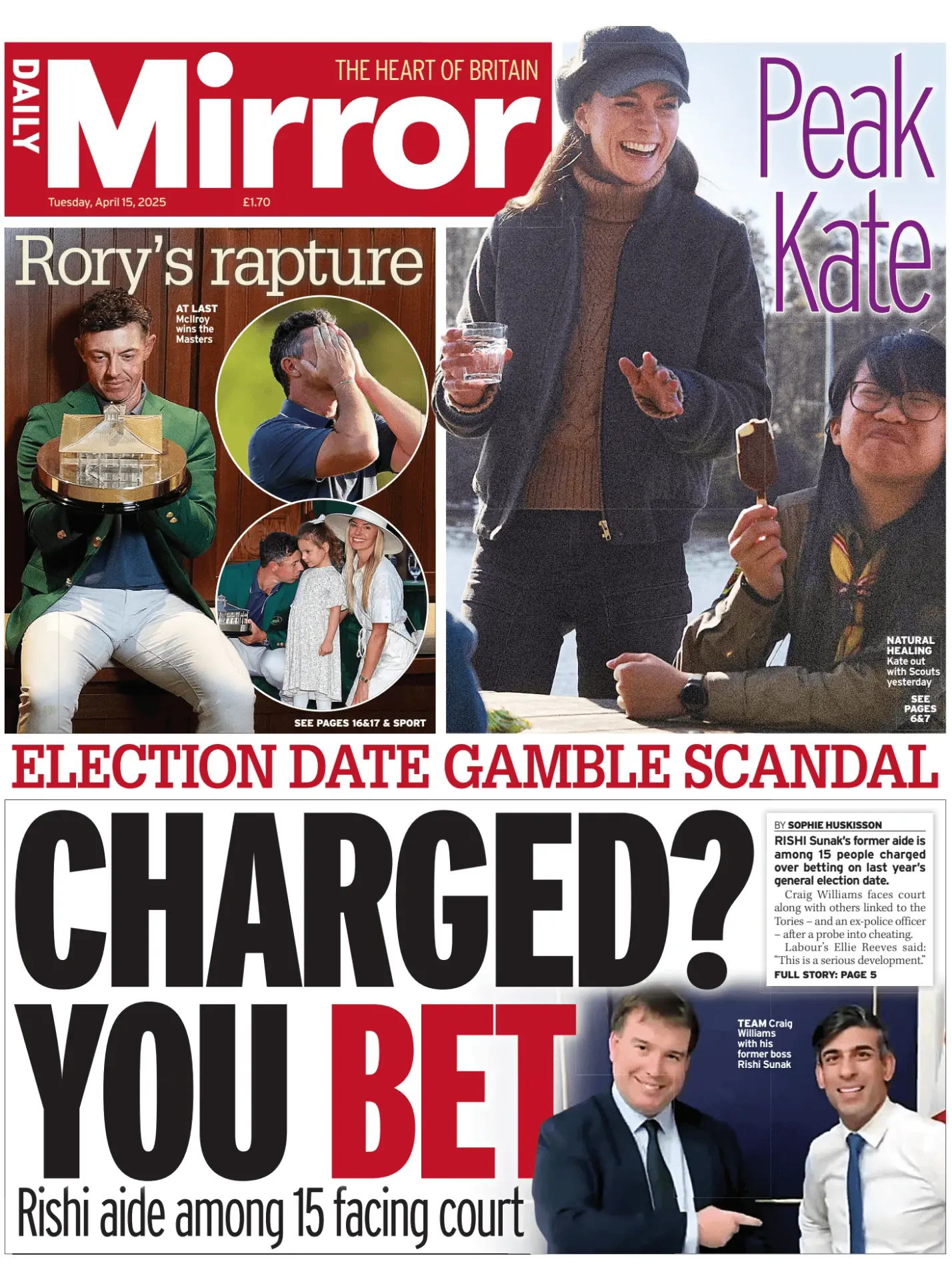 Prima-pagina-Daily Mirror-edizione-di-oggi-15-04-2025